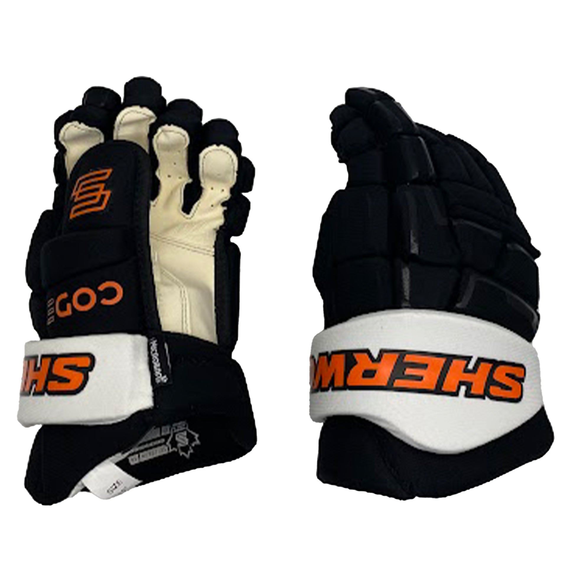 Gants Sherwood Code Encrypt 1 - Gants d'équipe - Flyers de Philadelphie (noir/blanc/orange)